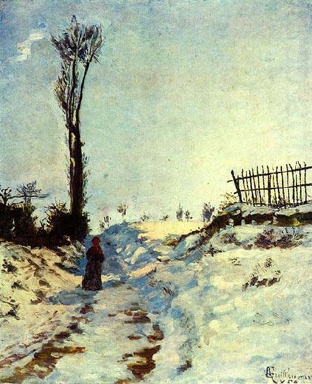 Armand guillaumin Hollow in the snow china oil painting image
